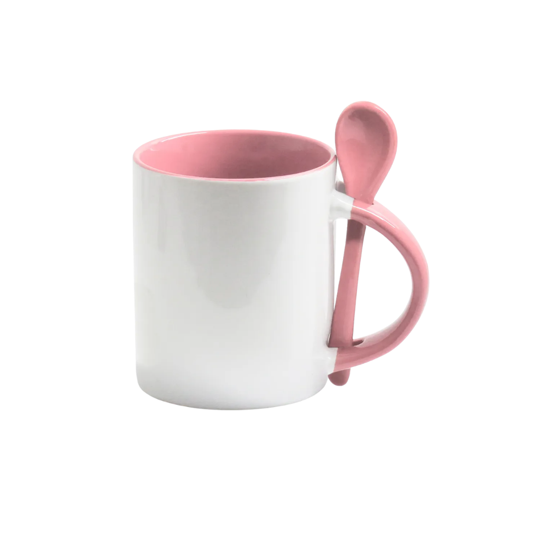 Colher, alça e interior rosa