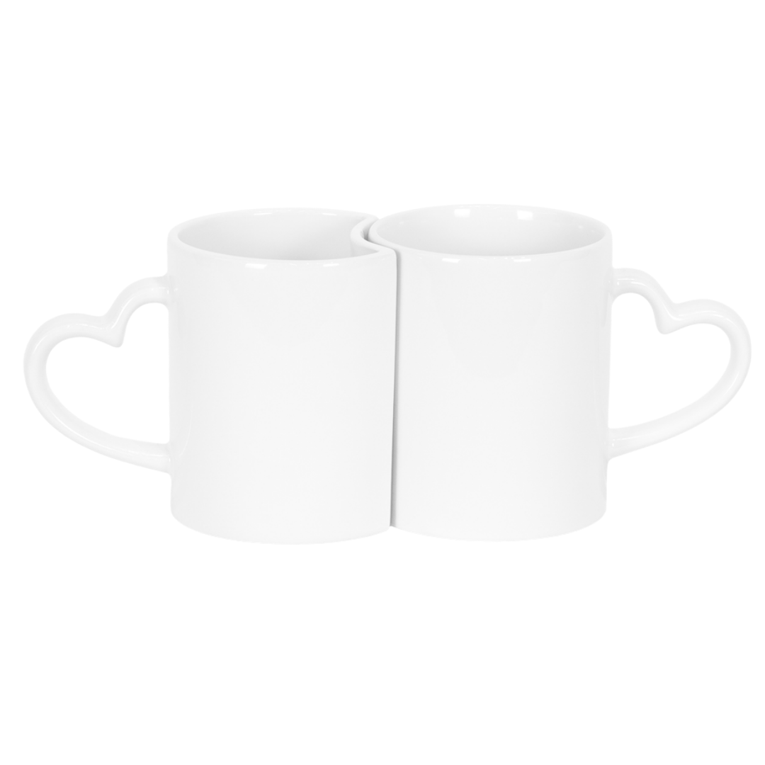 Caneca Branca Conjunto Coração