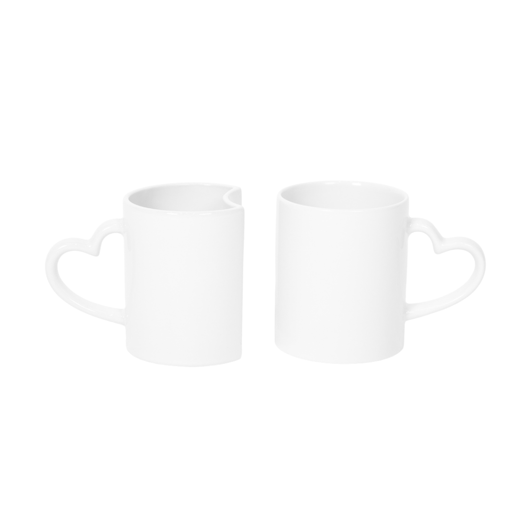 Caneca Branca Conjunto Coração