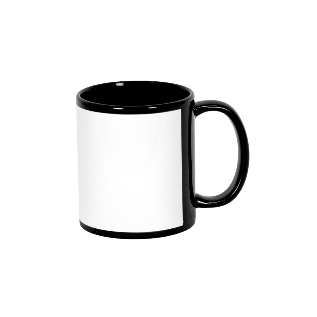 Caneca Interno Preto Tarja Branca  325ml