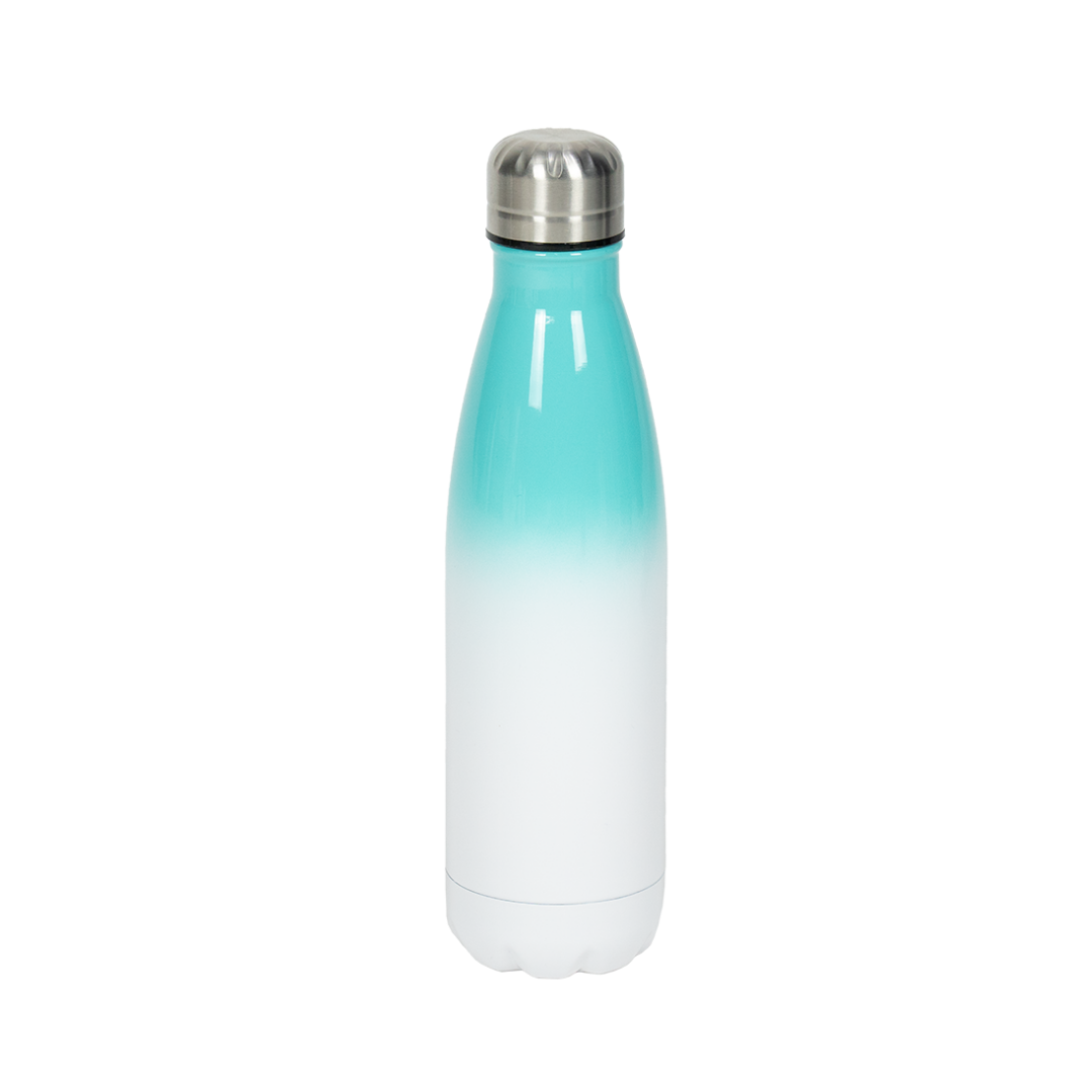 Garrafa Térmica de Aço Inox Estilo Cola Bicolor Verde  500ml – caixa com 10 unidades