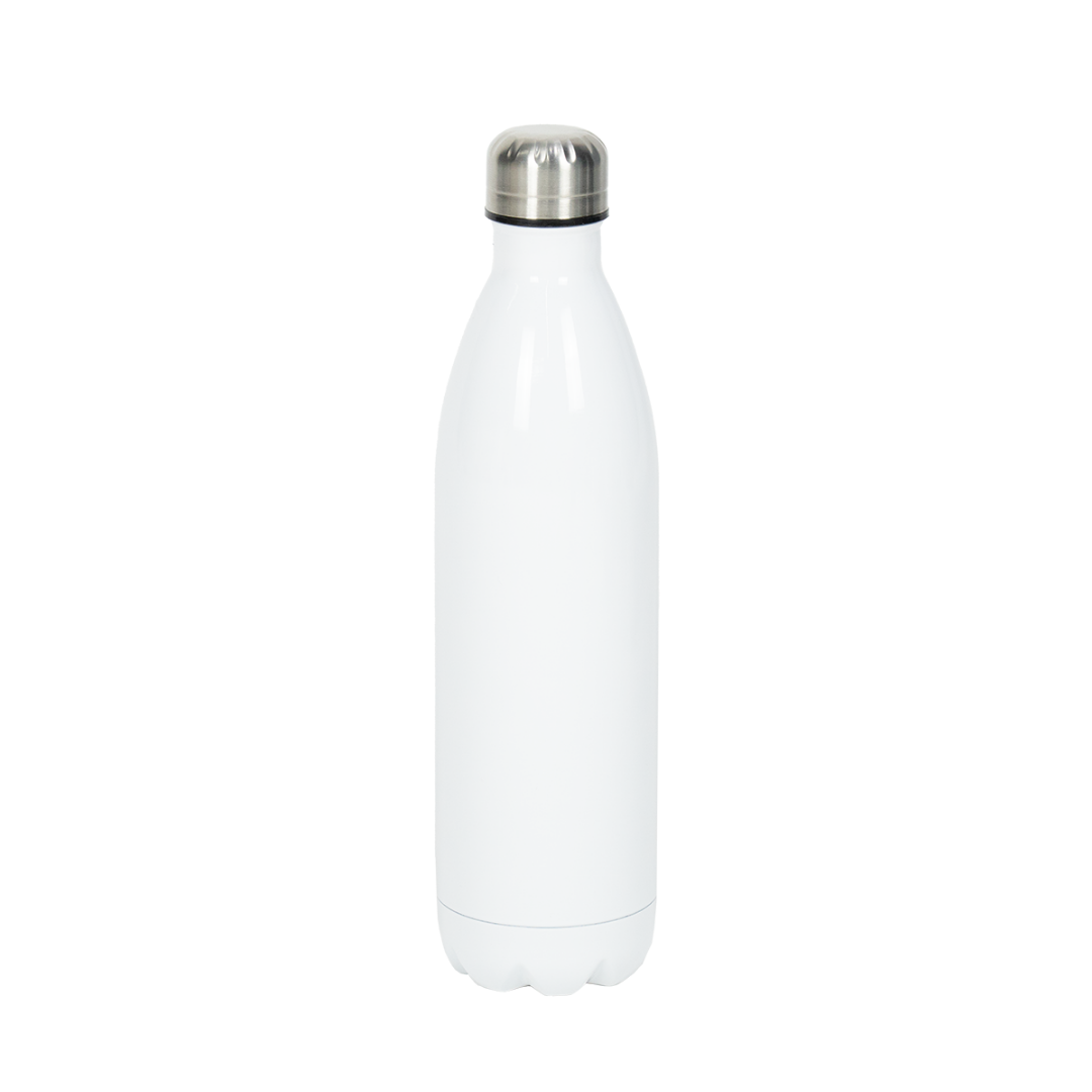 Garrafa Térmica de Aço Inox Estilo Cola Branco 750ml