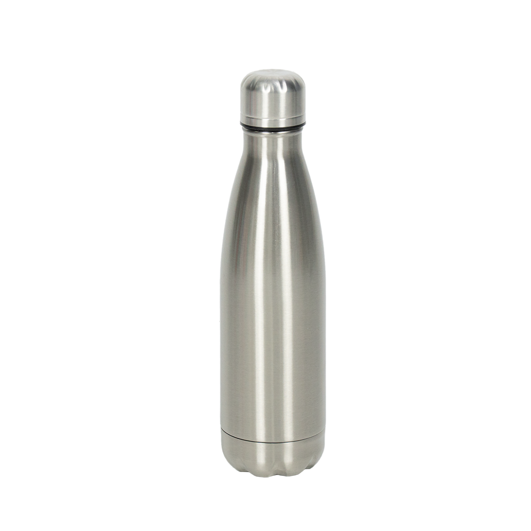 Garrafa Térmica de Aço Inox Estilo Cola Prata  500ml