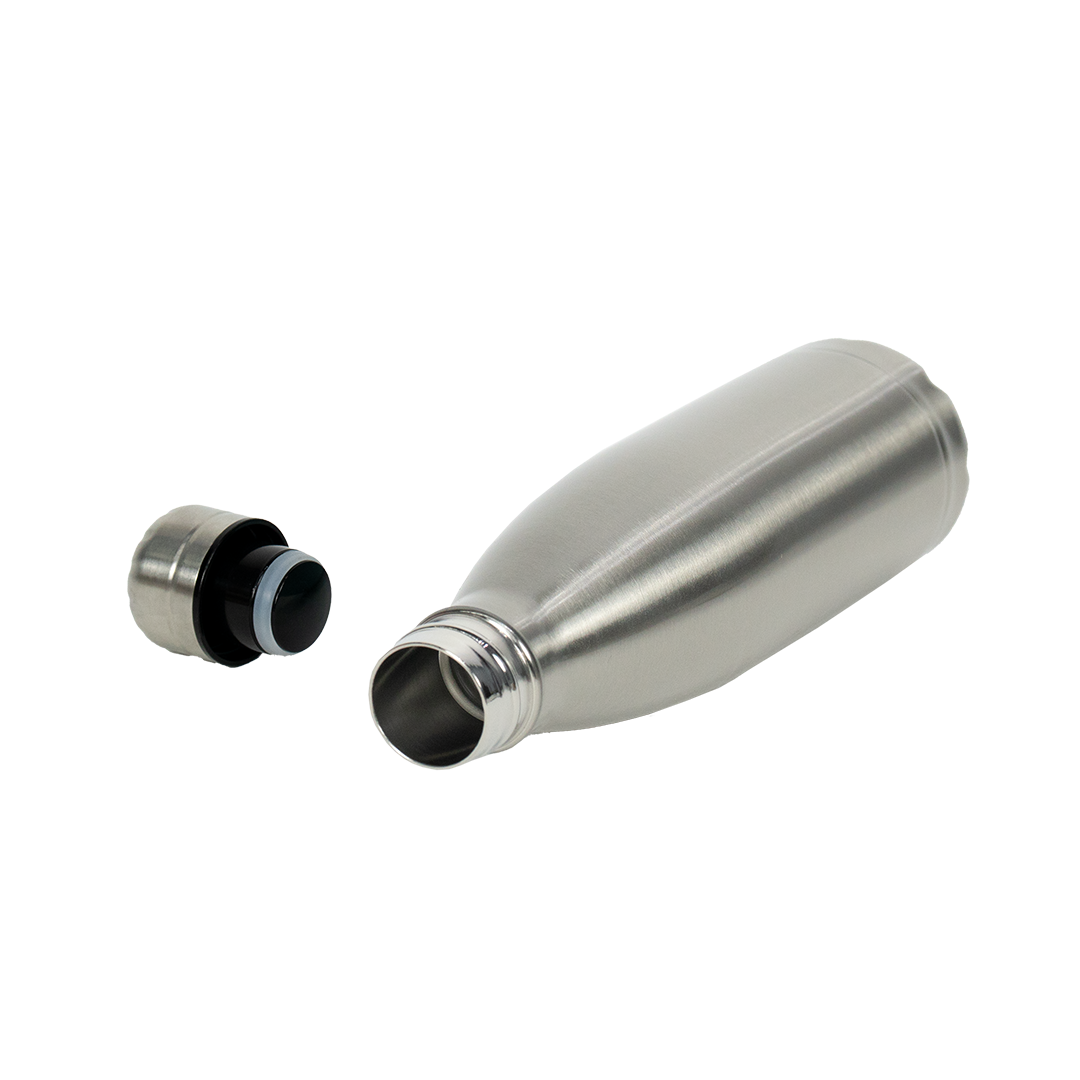 Garrafa Térmica de Aço Inox Estilo Cola Prata  500ml