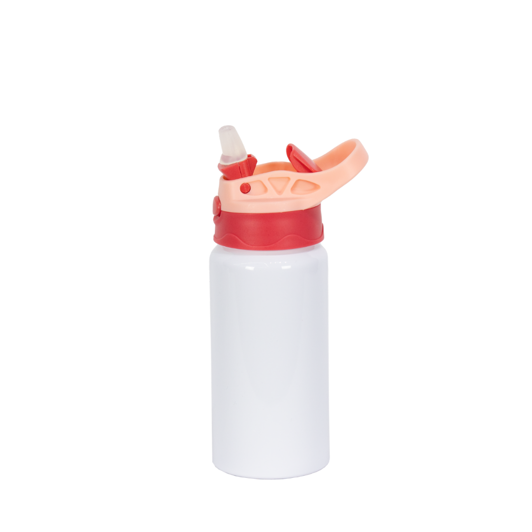 Garrafa Alumínio Kids Rosa Alça Rosa Claro 500ml
