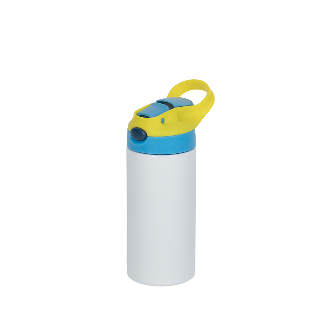 Garrafa Térmica Kids Tampa Amarelo e Azul Claro 350ml