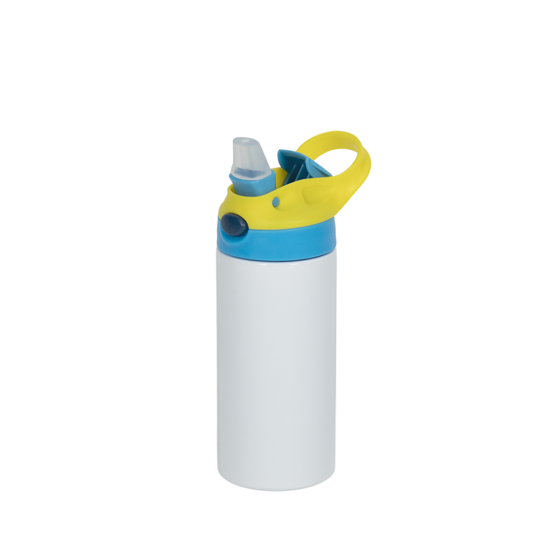 Garrafa Térmica Kids Tampa Amarelo e Azul Claro 350ml