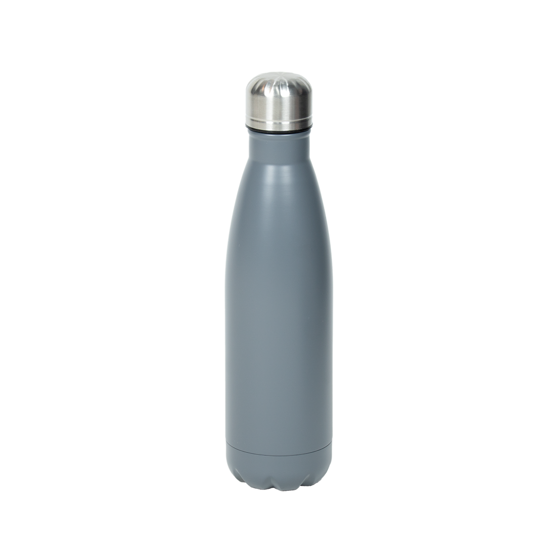 Garrafa Térmica de Aço Inox Estilo Cola Cinza Fosco  500ml