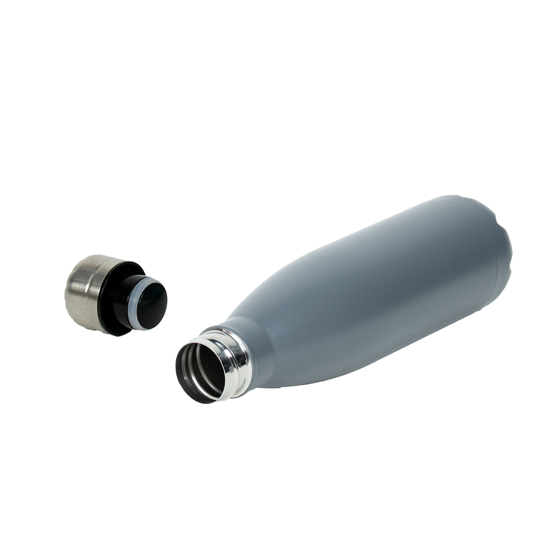 Garrafa Térmica de Aço Inox Estilo Cola Cinza Fosco  500ml