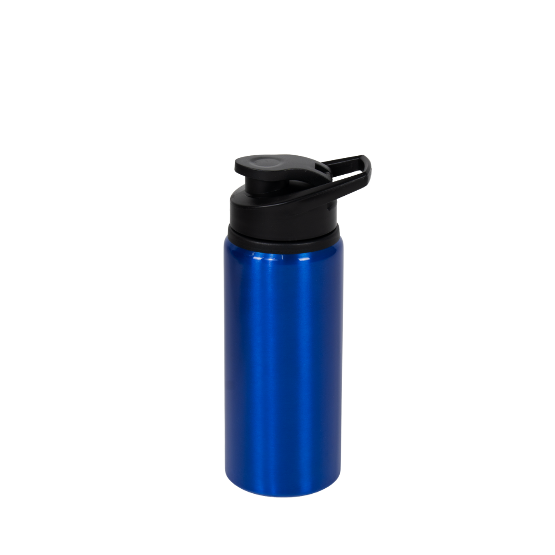 Garrafa de Alumínio Tampa Flip Azul 600ml