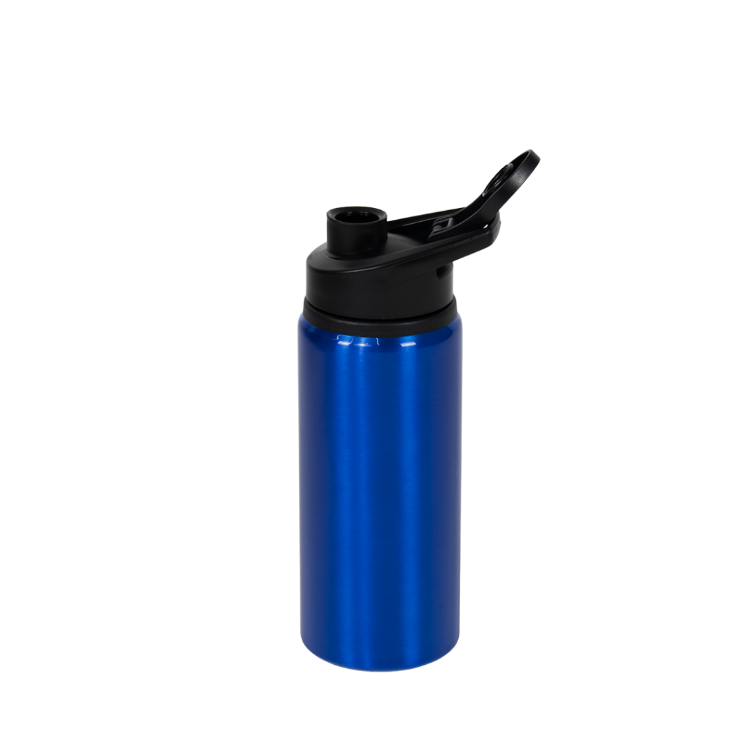 Garrafa de Alumínio Tampa Flip Azul 600ml