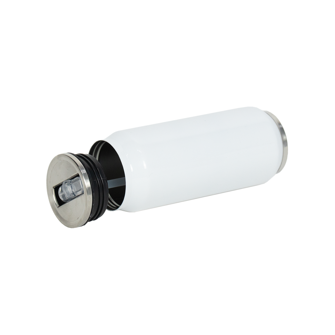 Copo Térmico Aço Inox Estilo Lata Branco 500ml