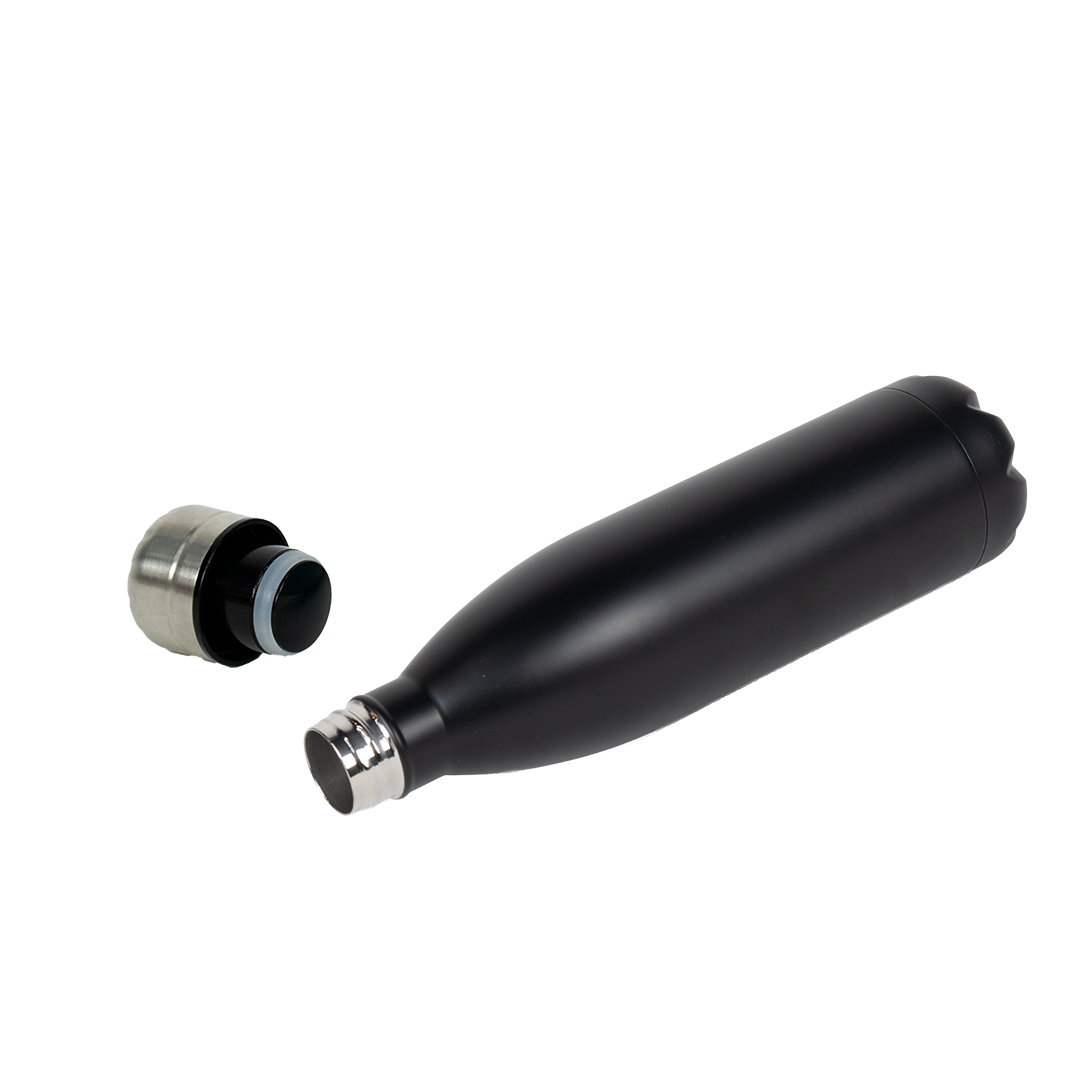 Garrafa Térmica de Aço Inox Estilo Cola Preto Fosco 750ml