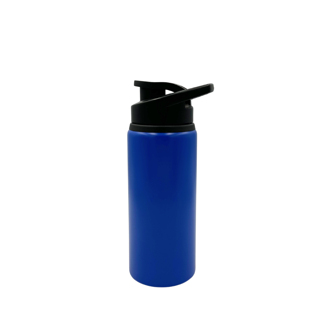 Garrafa de Alumínio Tampa Flip Azul Fosco 600ml